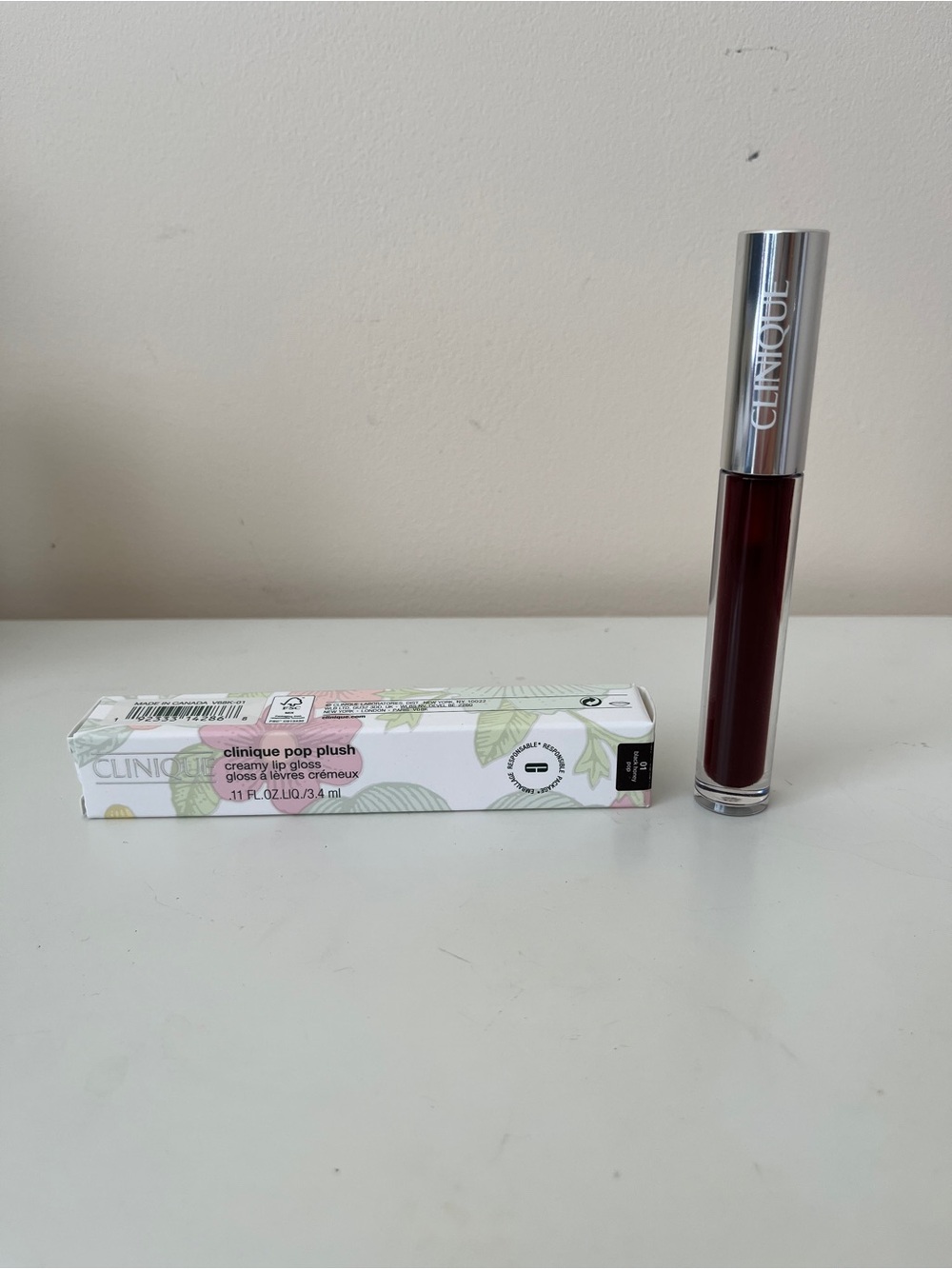 New- Clinique Pop Plump Creamy Lip Gloss - Black Honey- full size